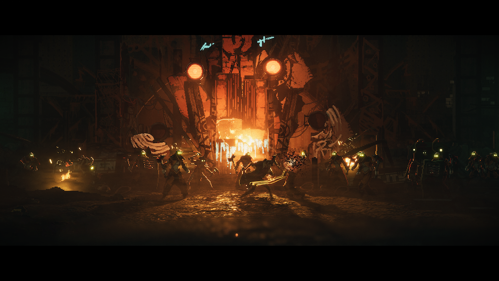 REPLACED game pixel art showcase of Phoenix-City environment